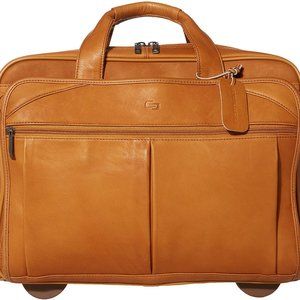 Solo New York Walker Leather Rolling Laptop Bag
